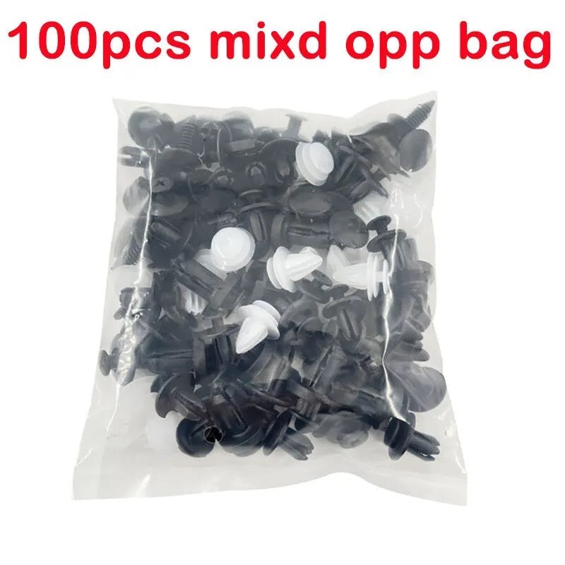 100pcs Bagged Auto Clips Kit Fender Rivet Clips