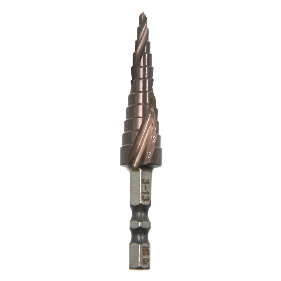 1pcs Hexagonal Spiral 3-13mm Cobalt Containing Step Drill Bit