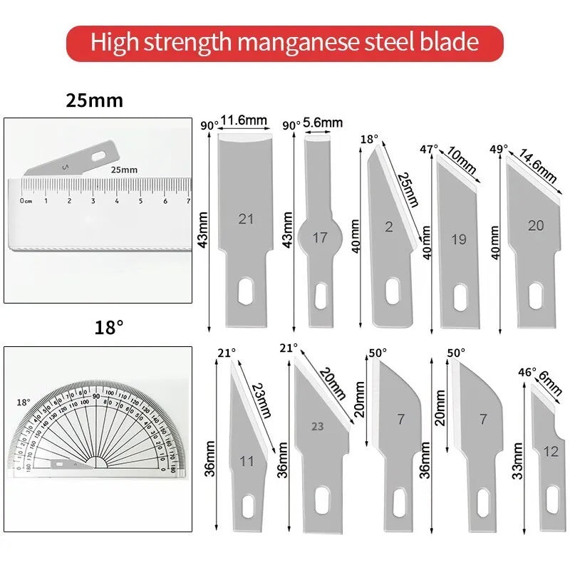 13Pcs Metal Carving Knife Pen Style V2