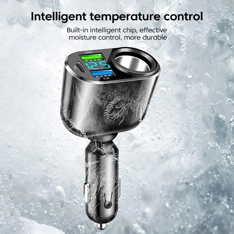 66w 2USB+PD QC3.0 Car Charger PD Type C Fast Charging Car For iPhone Xiaomi Samsung Huawei