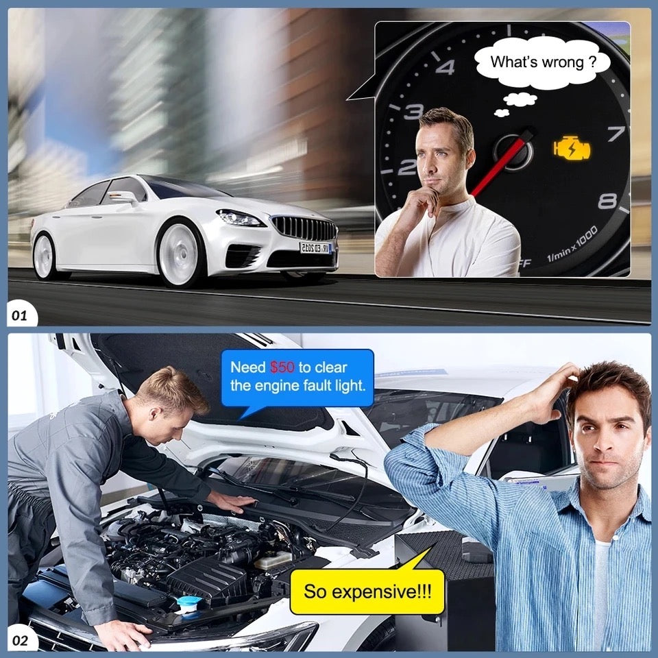 OBD2 Car Scanner ELM327 Auto Diagnostic Detector Code Reader Tool V1.5 WIFI