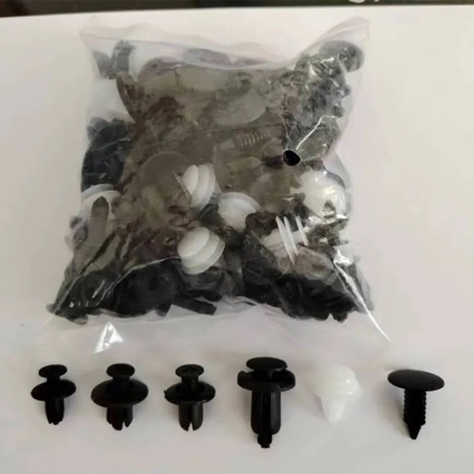 100pcs Bagged Auto Clips Kit Fender Rivet Clips