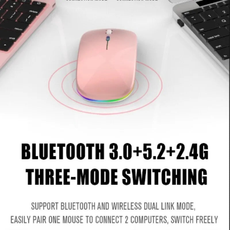 Computer Bluetooth Wireless Mouse Rechargeable Charging Luminous 2.4G USB Wireless Mouse Portable Mouse