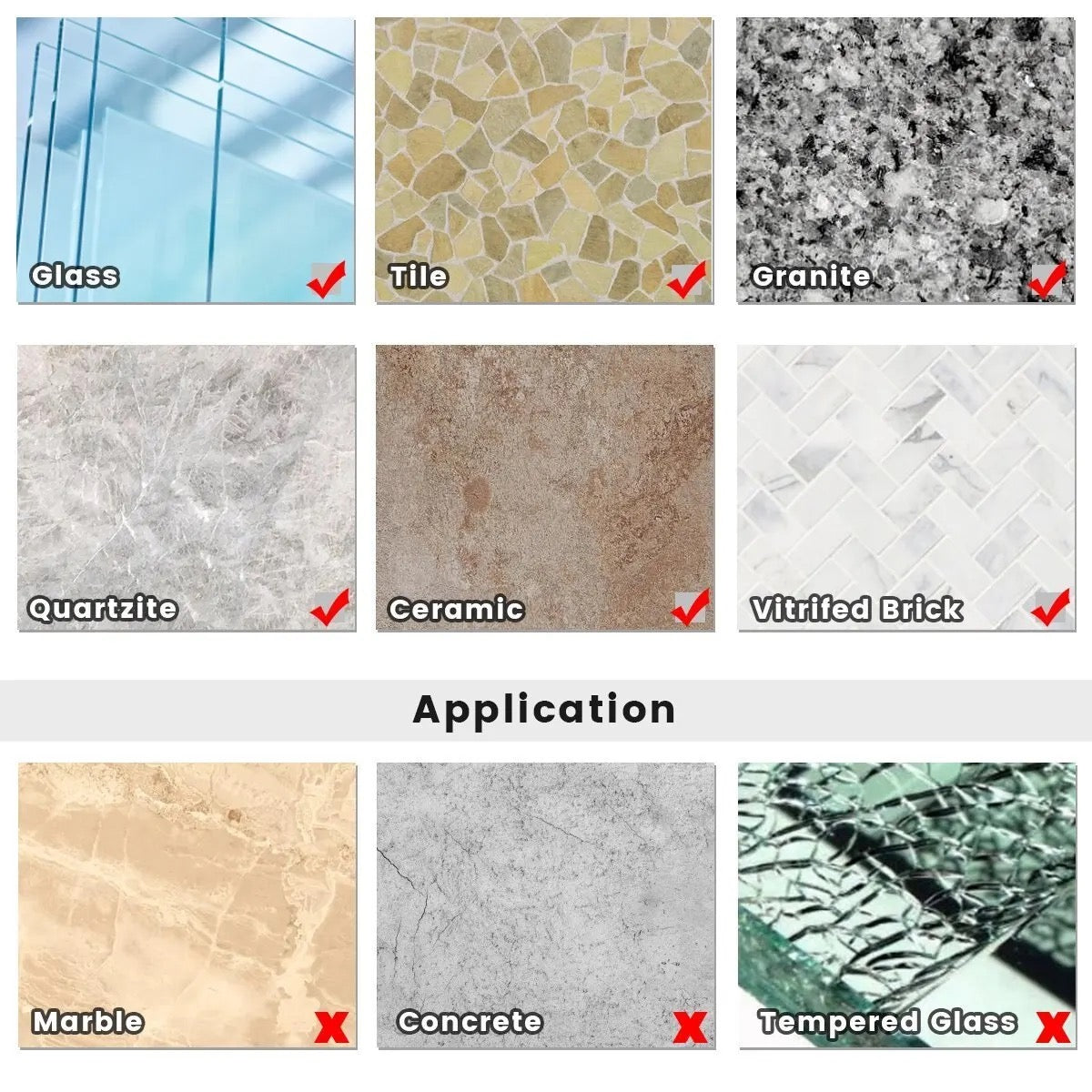 10pcs 6-30mm Diamond Coated Drill Bit Set Tile Marble Ceramic Glass