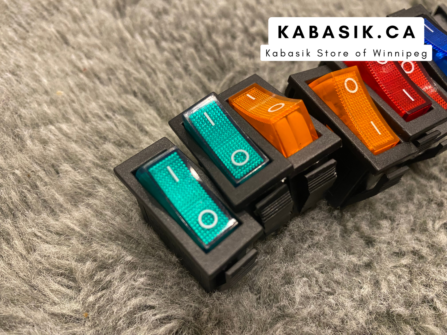 8Pcs AC 250V/15A, 125V/20A Illuminated LED On/Off SPST 3 Pin 2 Position Mini Rocker switch