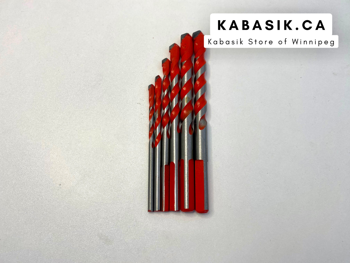 6pcs Triangle Drill Bits Set for  Ceramic Tile Concrete Brick Wood Glass 3-4-5-6-8-10-12mm