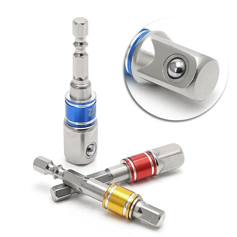 3pcs Color Hexagon Extension Square Head Socket Tool Set for Electric Screwdriver Impact Driver