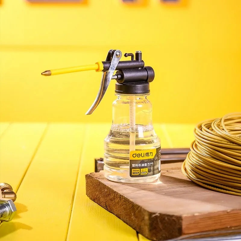 Oil Can Oiler Plastic High Pressure Pump Car Oil Pot Bottle 250ml