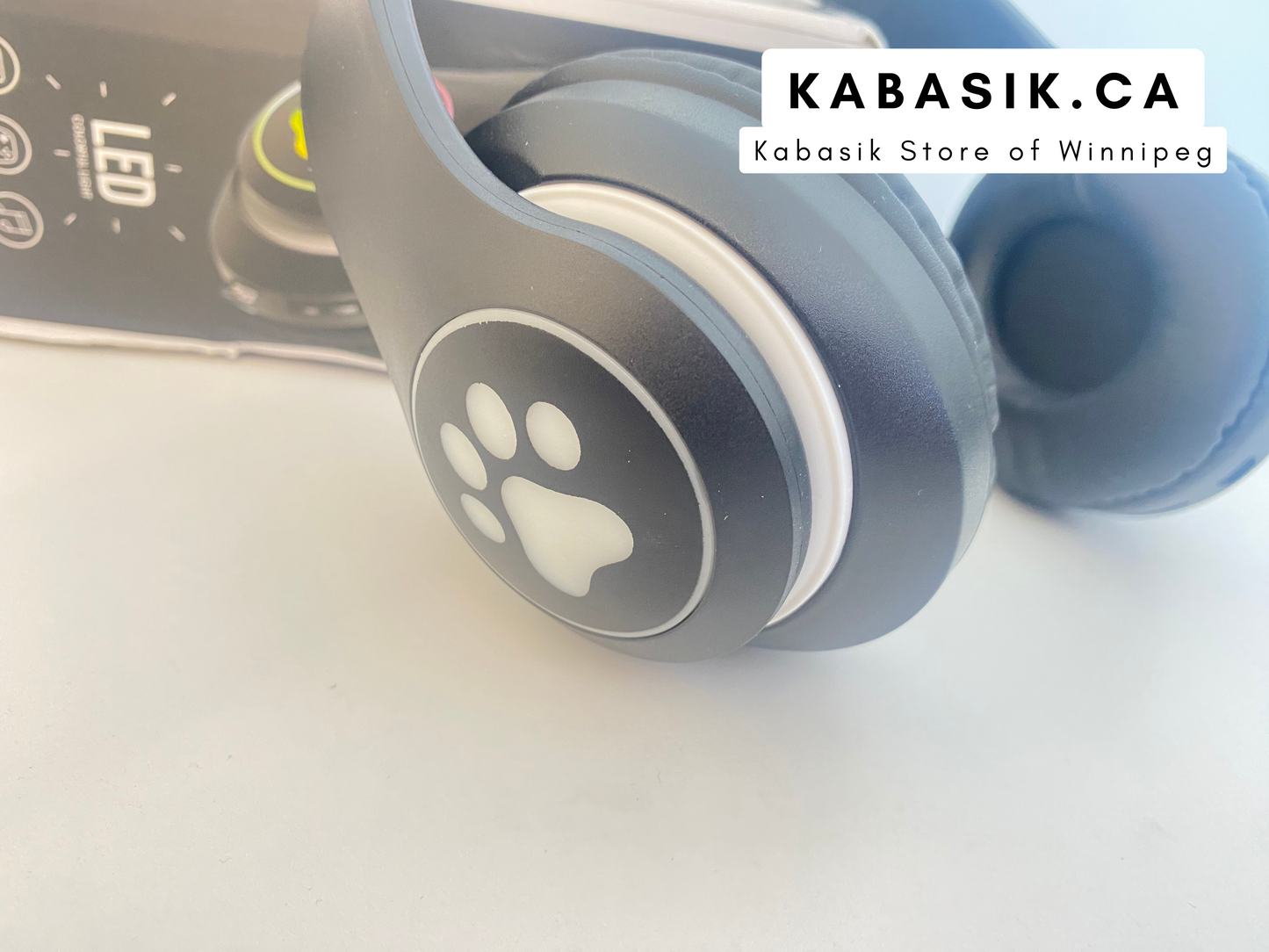 JST-28 Wireless Bluetooth Cat Headset LED Light Black