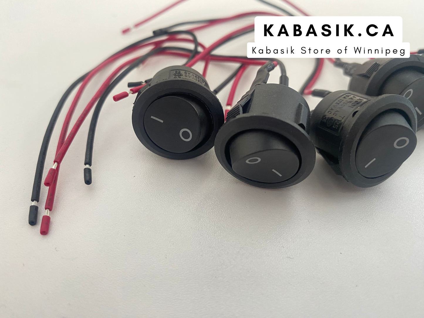 6Pcs Mini Rocker Switch 12 Volt ON Off Toggle Switch with Pre-Wired 6A/250V 10A/125V AC 12V DC Electrical Switches for DIY