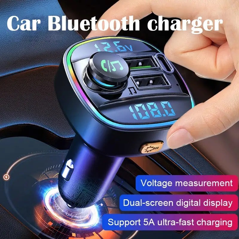 C22 Car Bluetooth Charger Car MP3 Bluetooth Player Lossless Sound Quality USB Quick Charger