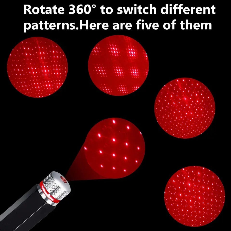Romantic LED RED Starry Sky Night Light 5V 1A USB Plug Red Galaxy Star Projector Lamp for Car Roof Room Ceiling Decor