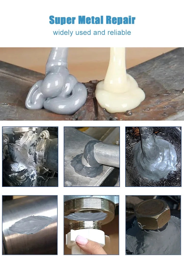 Strong Metal Repair Glue 50g High Strength Cold Welding Glue Heat Resistance AB Glue