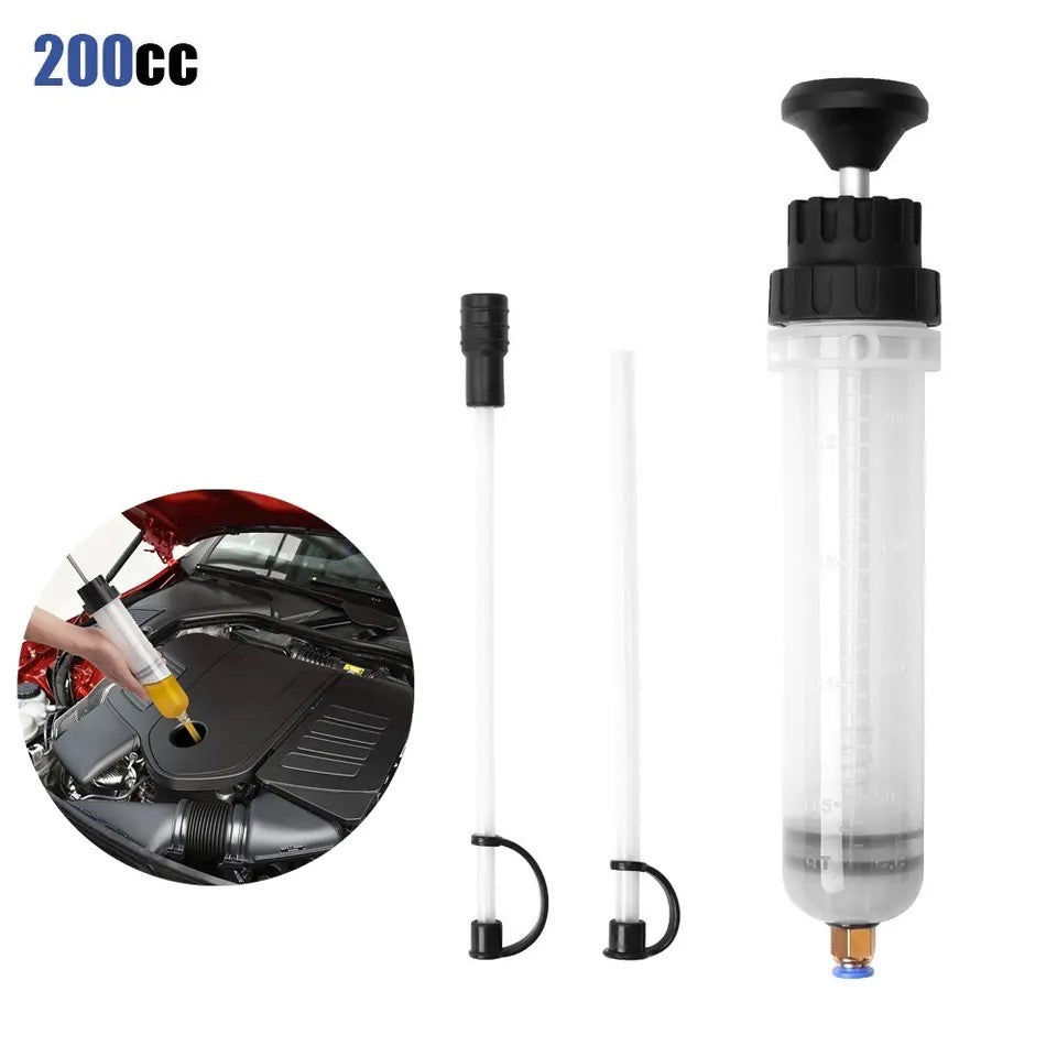 200CC Car Oil Fluid Extractor Portable Needle Tube Automotive Fuel Brake Liquid Extractor