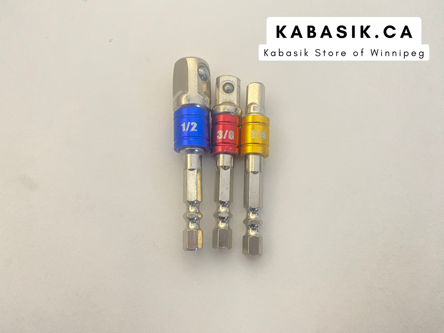 3pcs Color Hexagon Extension Square Head Socket Tool Set for Electric Screwdriver Impact Driver