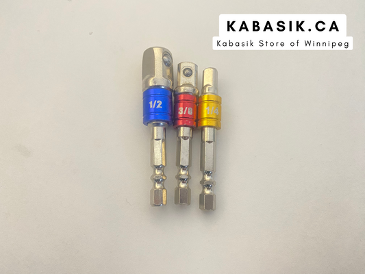 3pcs Color Hexagon Extension Square Head Socket Tool Set for Electric Screwdriver Impact Driver