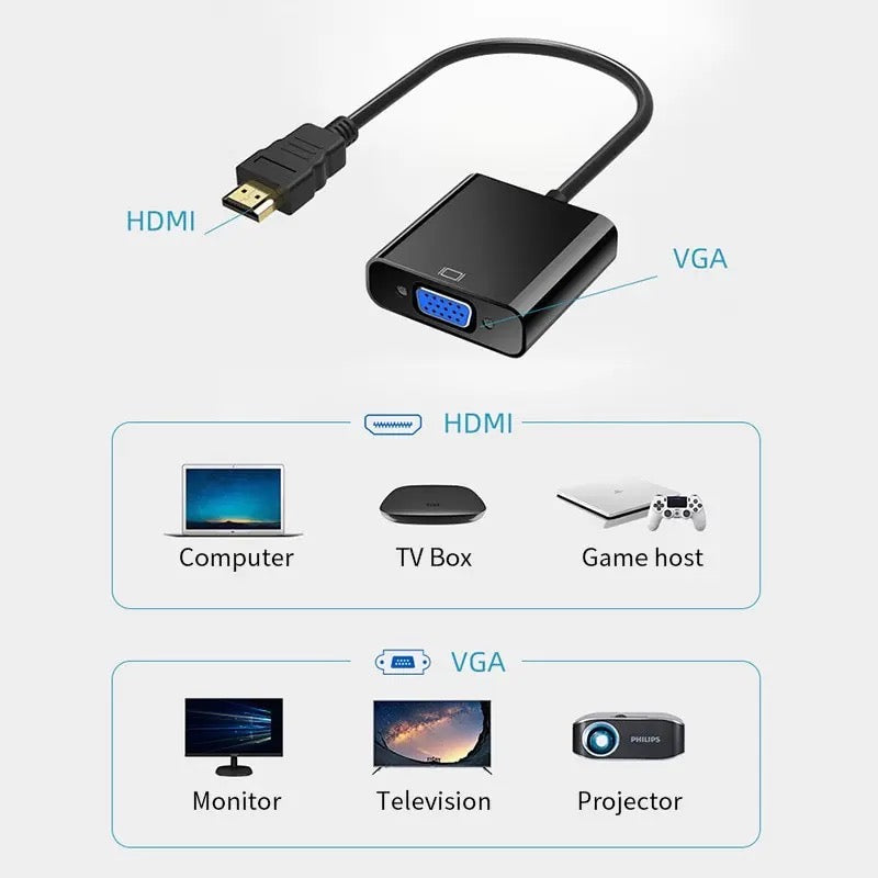 HDMI to VGA1080P CONVERTER Cable with Audio Supply HDMI to VGA Converter HDMI Cable