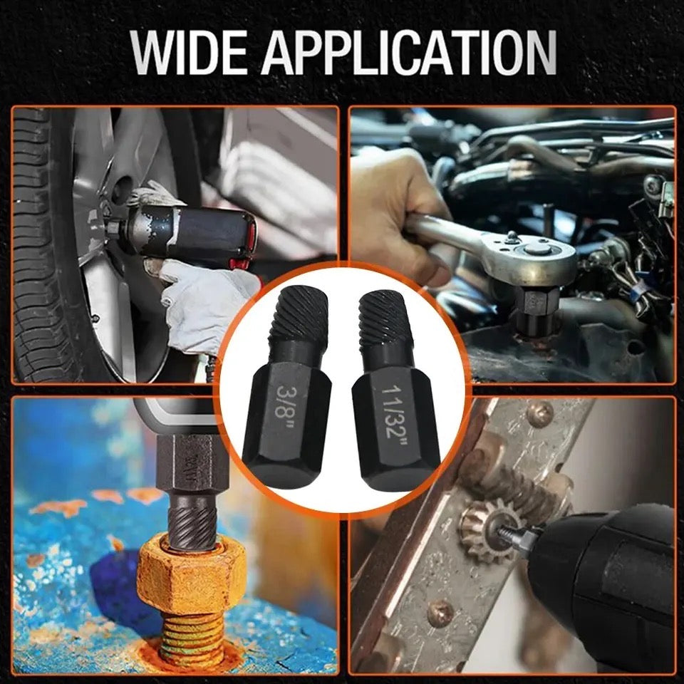 10pc Black Broken Head Screw Extractor 1/8 "-13/32" Multi Key Sliding Thread Damaged Screw Removal Tool Set