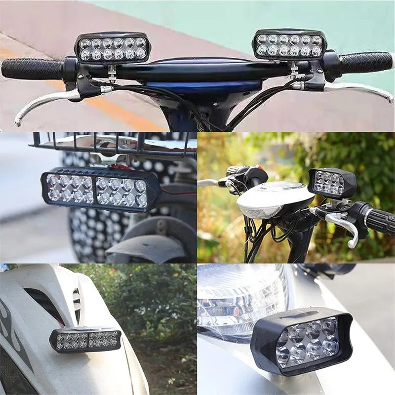 Motorcycle Headlight 8/12/16 LED Driving Lights