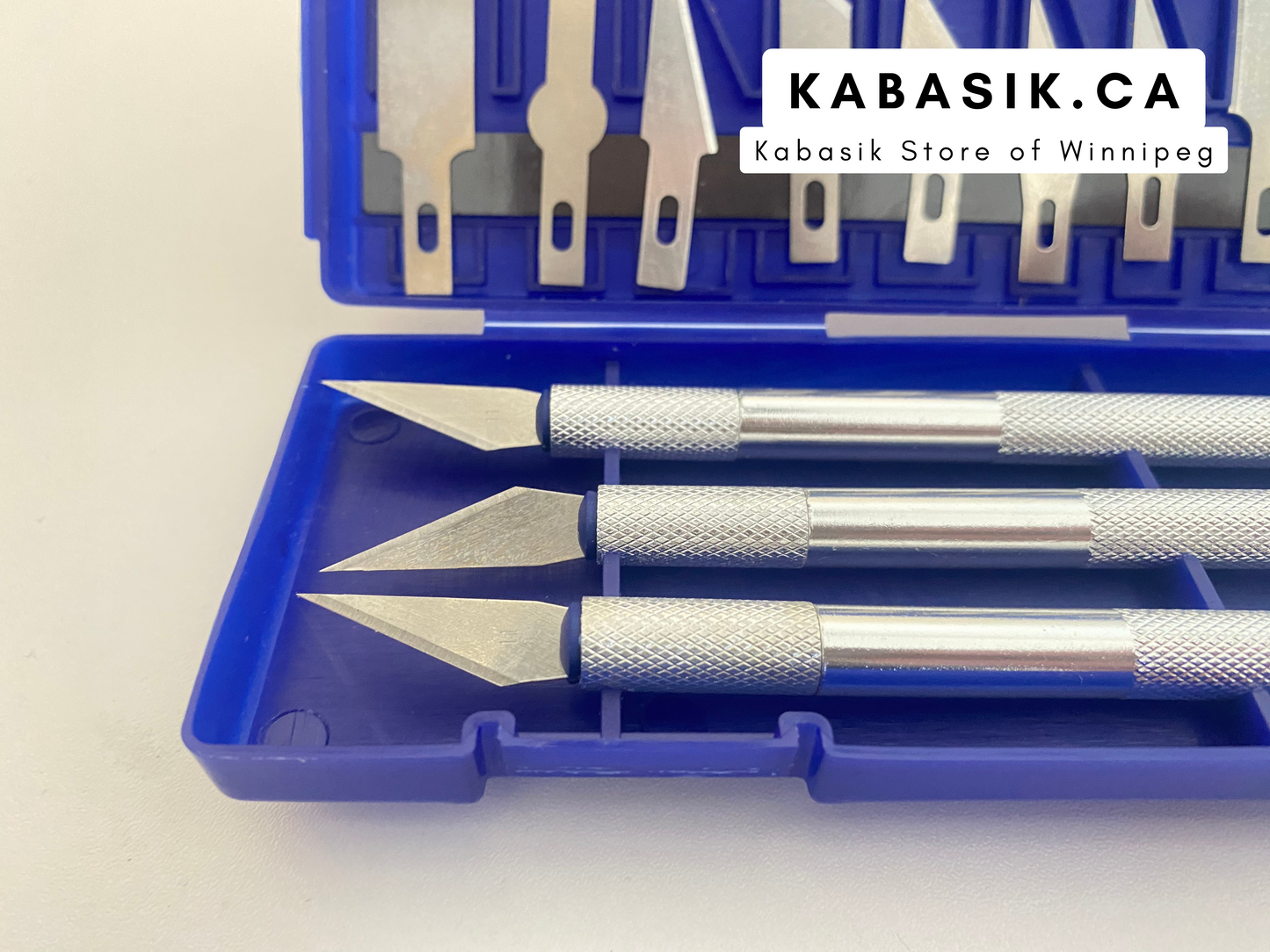 13Pcs Metal Carving Knife Pen Style Blue Box V1