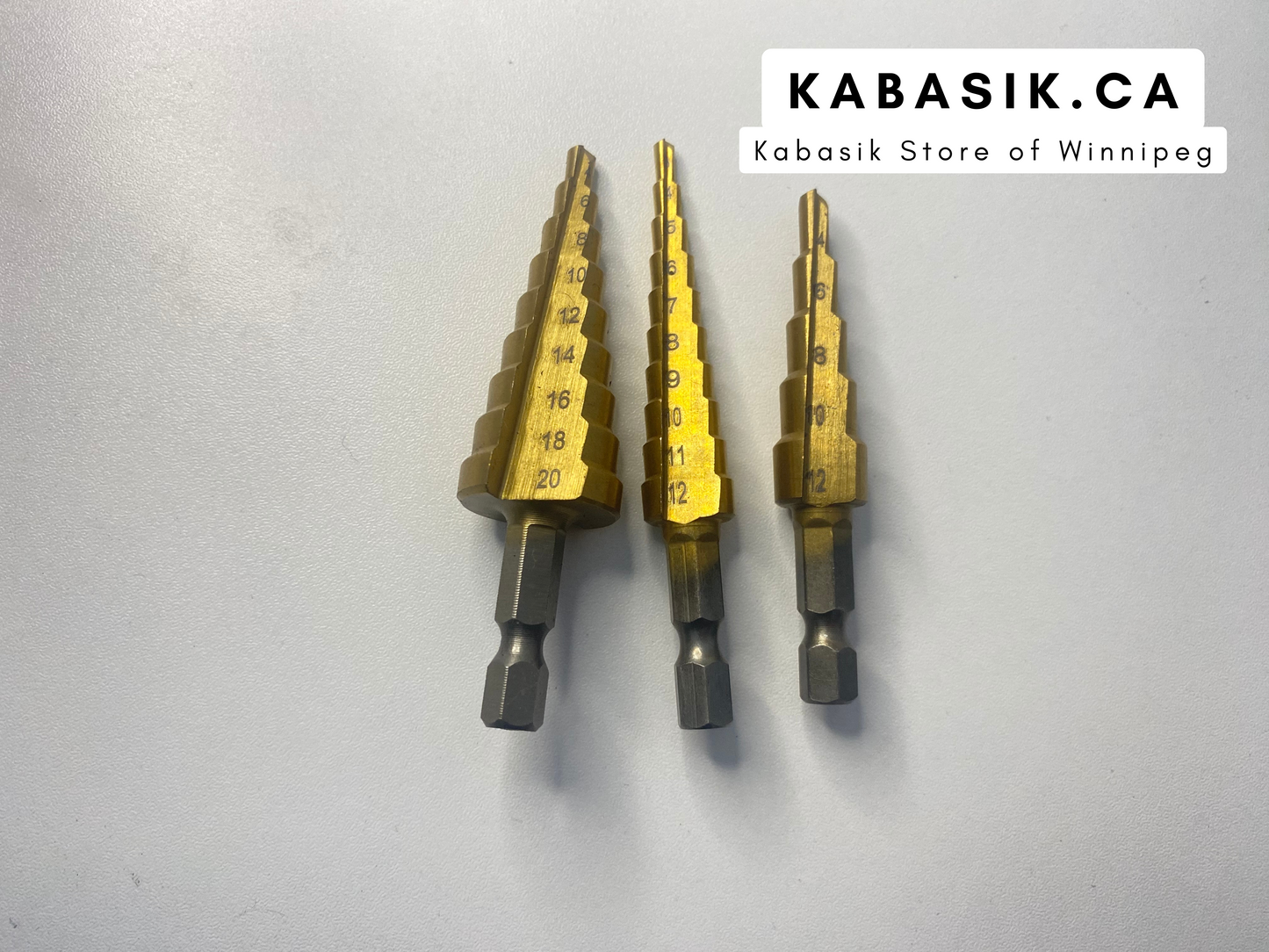 3pcs 3-12mm 4 -12mm 4-20mm HSS Step Drill Bit Set