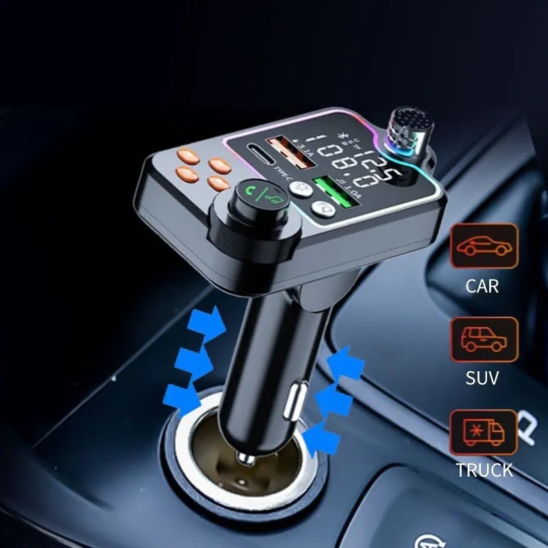 Q15 Quick Charger Car Bluetooth Player FM Transmitter Call Hands-free