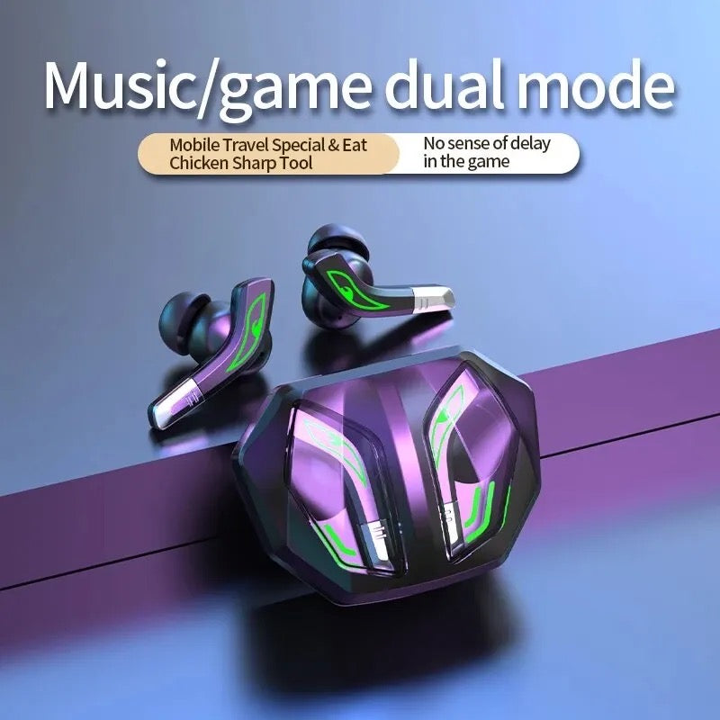 Md158 Tws Bluetooth Earphones With Cool In Ear Display Lights For Wireless Calls And Sports 5.2 Intelligent Game Music Earphones