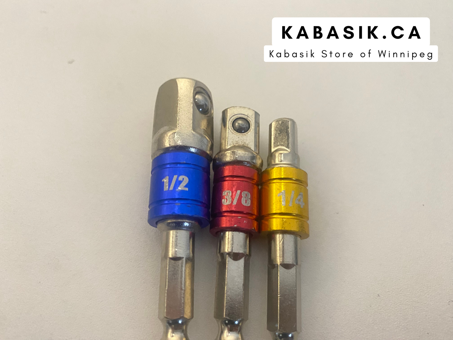 3pcs Color Hexagon Extension Square Head Socket Tool Set for Electric Screwdriver Impact Driver