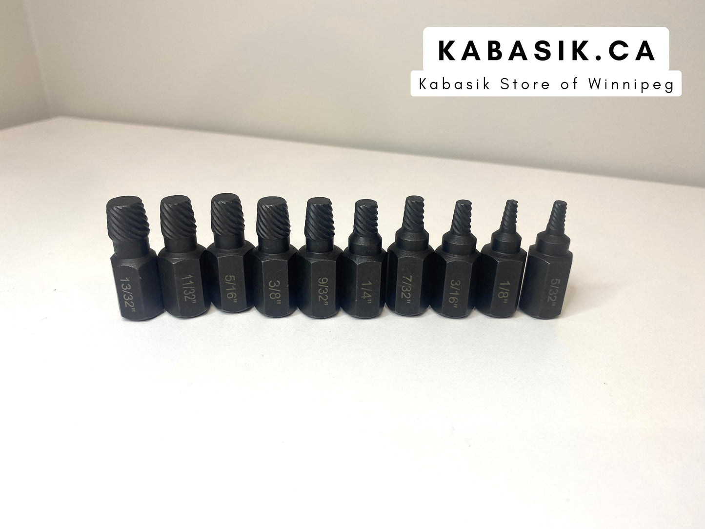 10pc Black Broken Head Screw Extractor 1/8 "-13/32" Multi Key Sliding Thread Damaged Screw Removal Tool Set