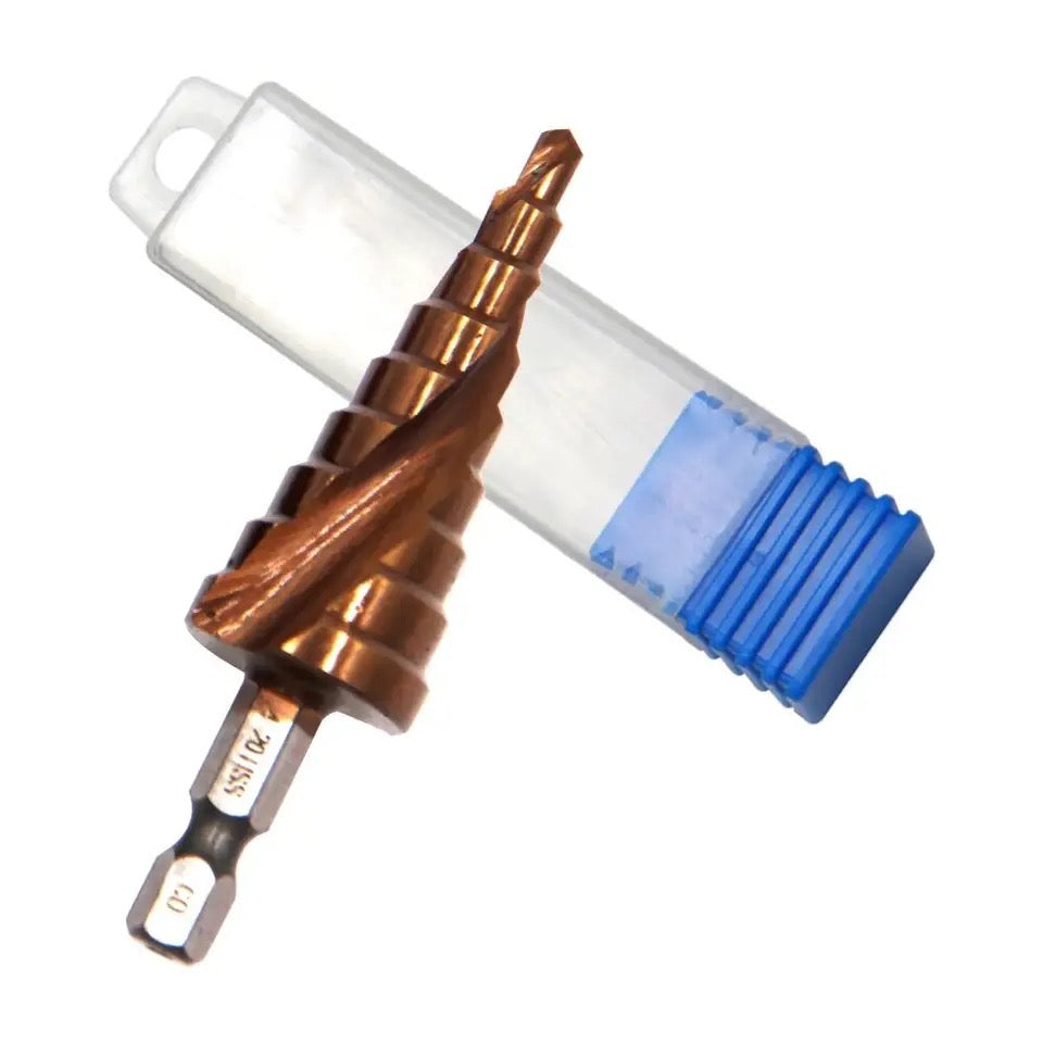 1pc Cobalt Containing Hexagonal Spiral Step Drill Bit 4-20mm