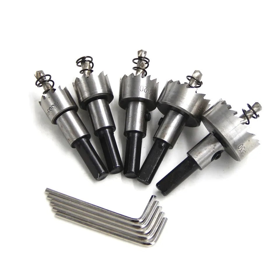 Set of 5 HSS Drill Bit Hole Opener For Stainless Steel Metal Aluminium