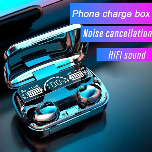 M10 TWS Wireless Bluetooth Headset with Charge Box for Phone Noise Cancelling Mic Earbuds Wireless Headphones Bluetooth Earphones