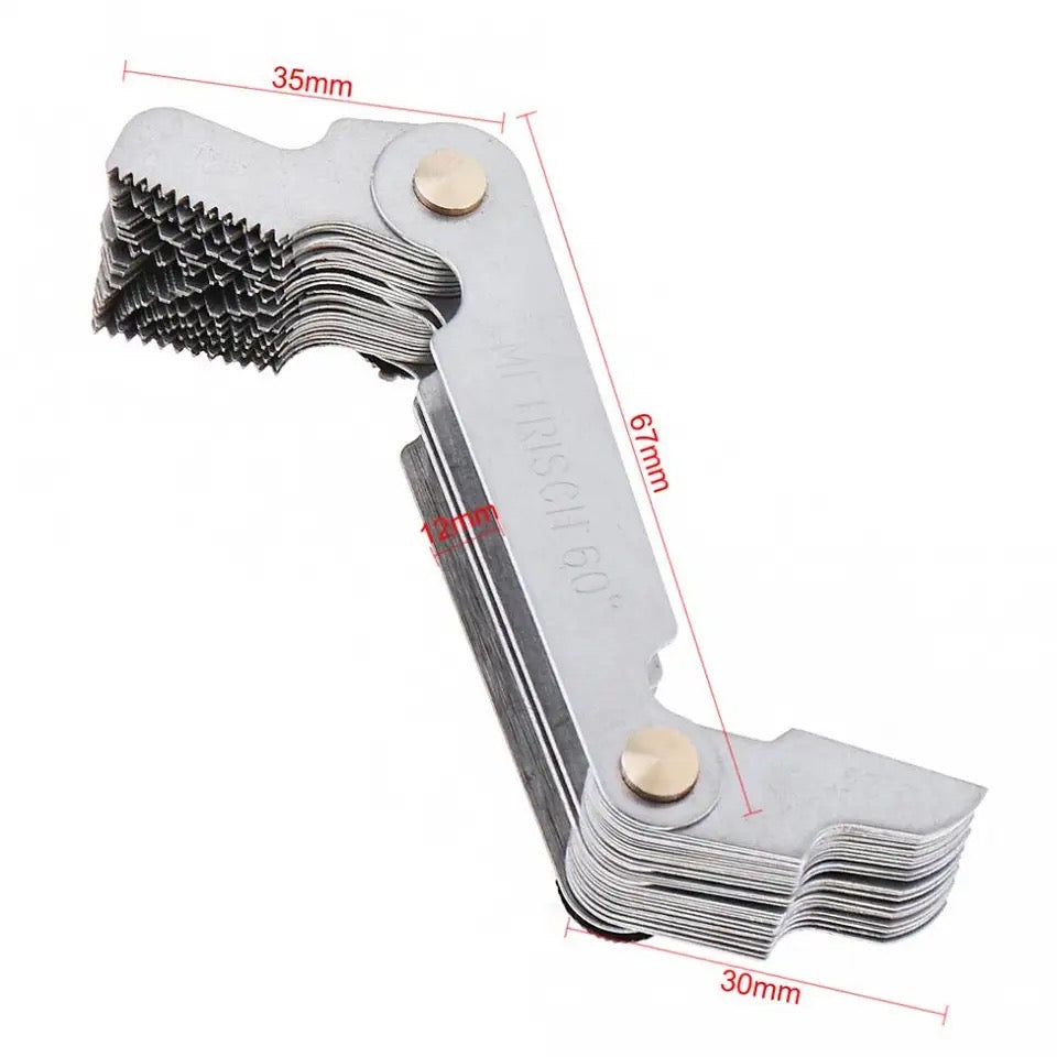 58PCS U.S. Screw Gauge + Metric Inch Thread Samples