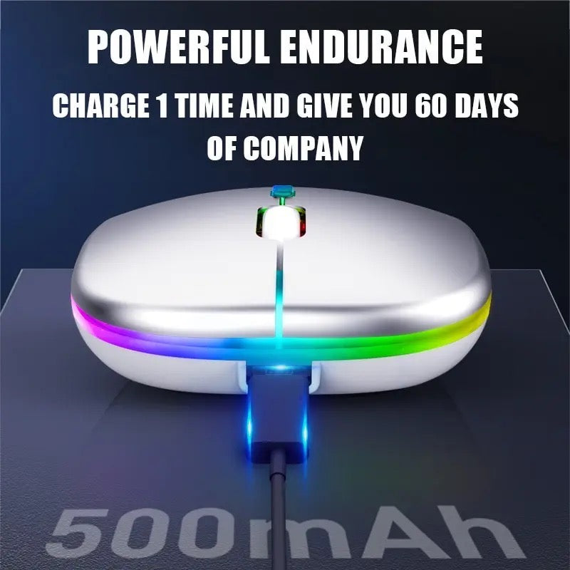 Computer Bluetooth Wireless Mouse Rechargeable Charging Luminous 2.4G USB Wireless Mouse Portable Mouse