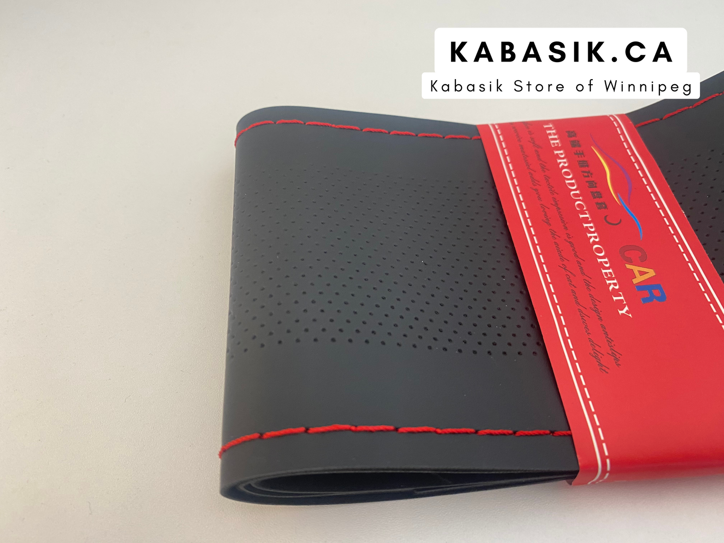 38cm DIY Car Steering Wheel Cover Fiber Leather Thread Artificial Leather Car Covers Suite Auto Accessories