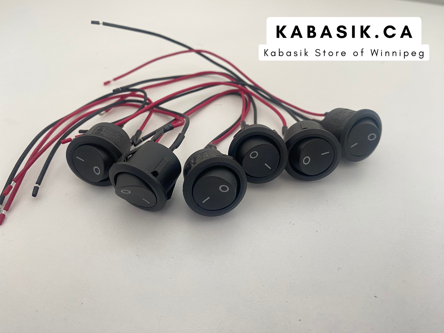 6Pcs Mini Rocker Switch 12 Volt ON Off Toggle Switch with Pre-Wired 6A/250V 10A/125V AC 12V DC Electrical Switches for DIY