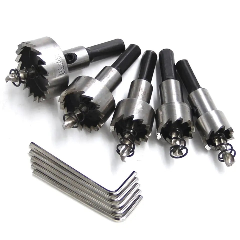Set of 5 HSS Drill Bit Hole Opener For Stainless Steel Metal Aluminium