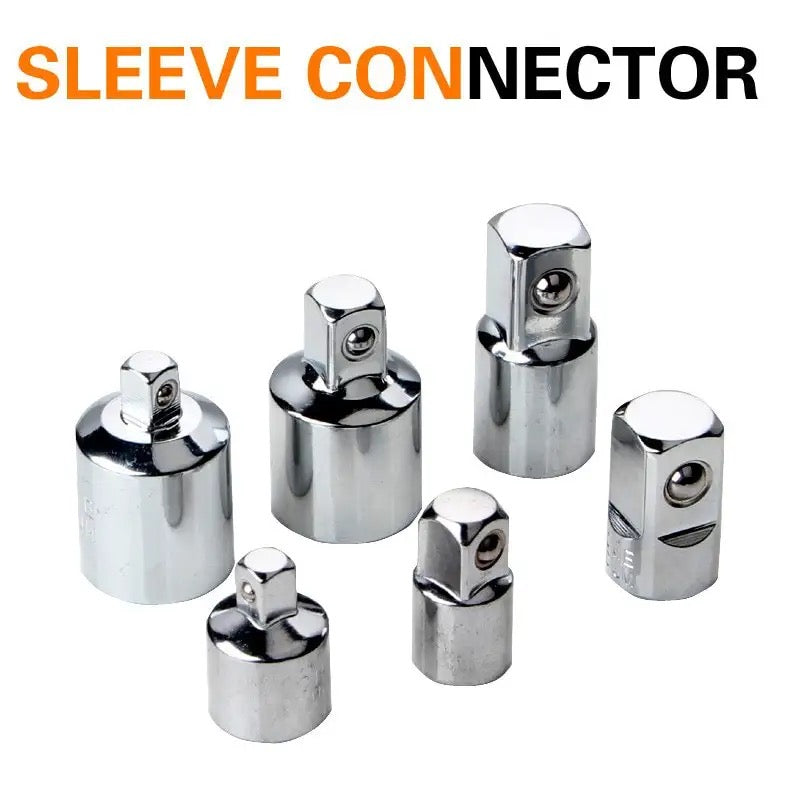 6pcs 1/4" 3/8" 1/2" Ratchet Wrench Adapter Set Chrome Vanadium Steel