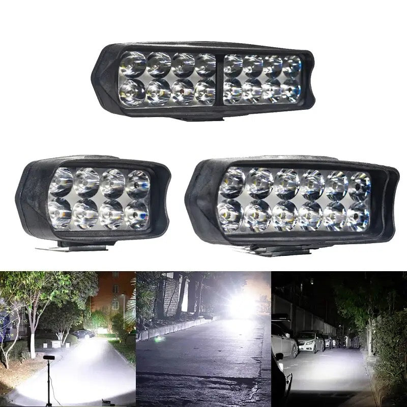 Motorcycle Headlight 8/12/16 LED Driving Lights