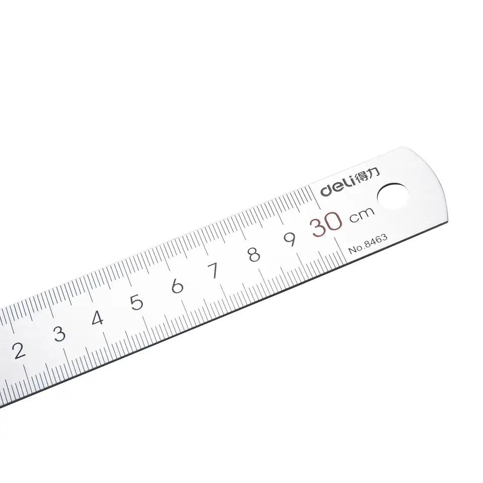 1pcs 30cm Stainless Steel Straight Ruler Mapping Tool Silver Metal Ruler