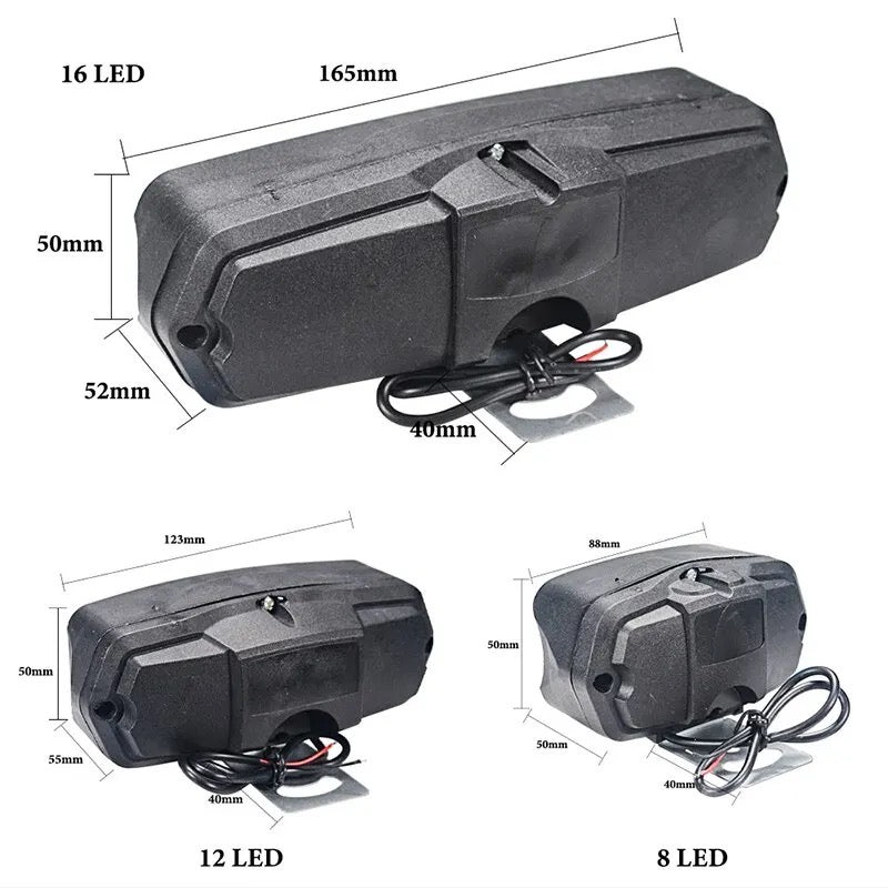 Motorcycle Headlight 8/12/16 LED Driving Lights