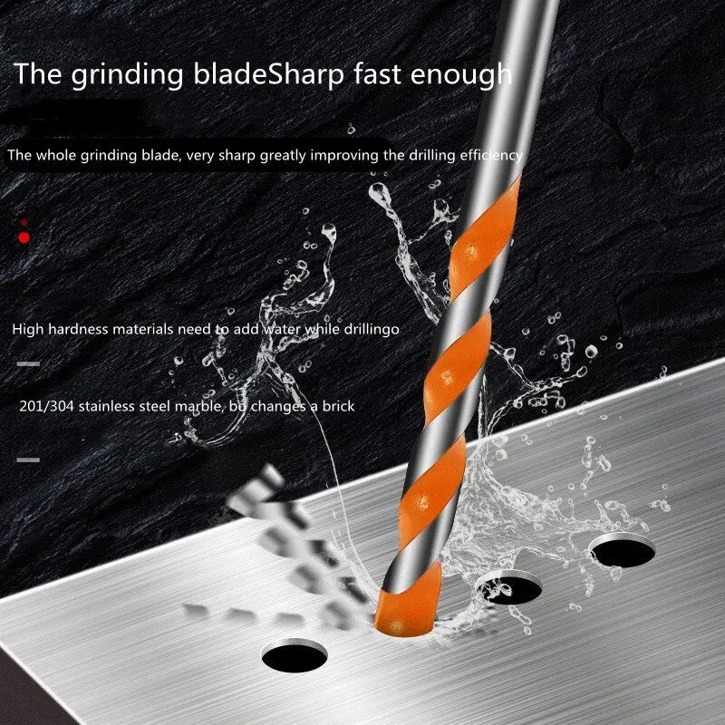 6pcs Triangle Drill Bits Set for  Ceramic Tile Concrete Brick Wood Glass 3-4-5-6-8-10-12mm