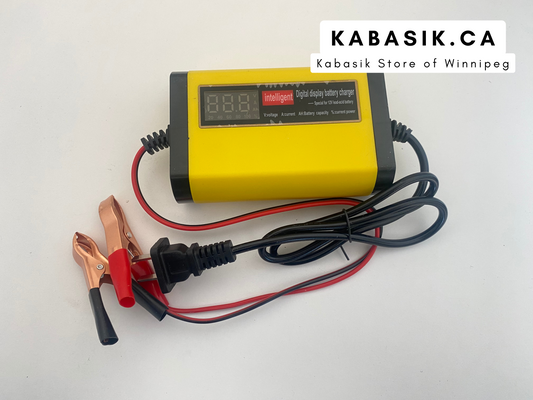 Full Automatic Car Battery Charger Digital LCD Display 2A Lead Acid AGM GEL