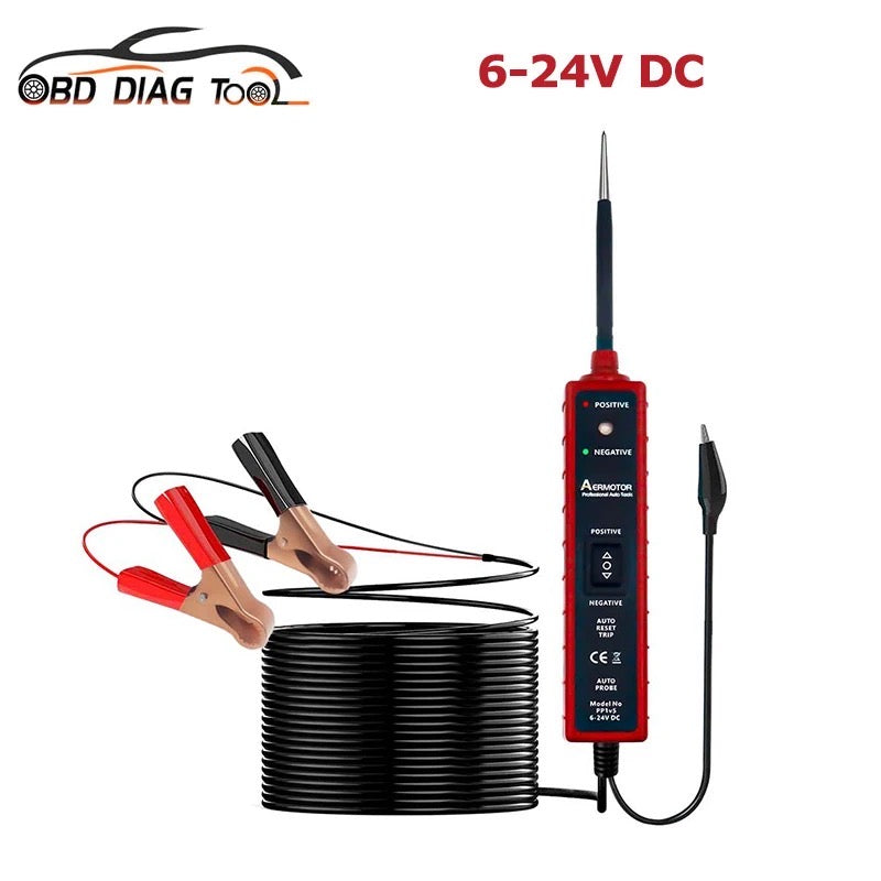 6V 12V 24V DC Car Truck Voltage Circuit Tester Power Probe LED Display Auto Repair Diagnostic Tool