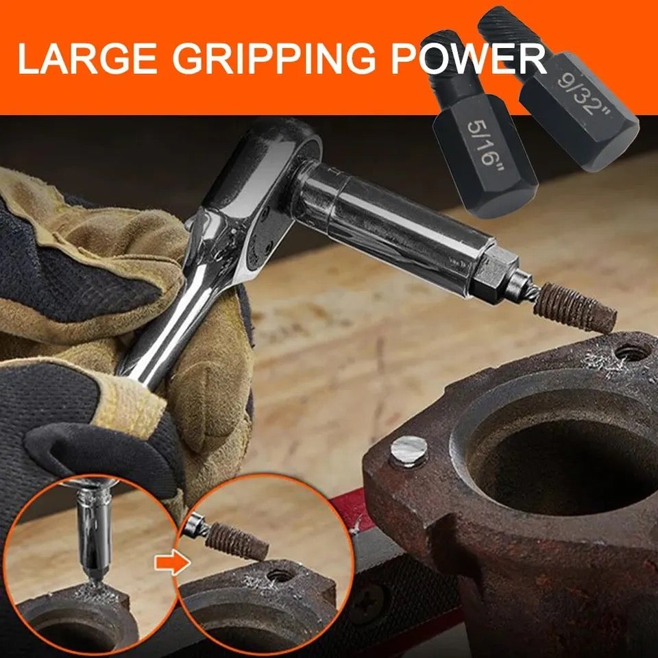 10pc Black Broken Head Screw Extractor 1/8 "-13/32" Multi Key Sliding Thread Damaged Screw Removal Tool Set