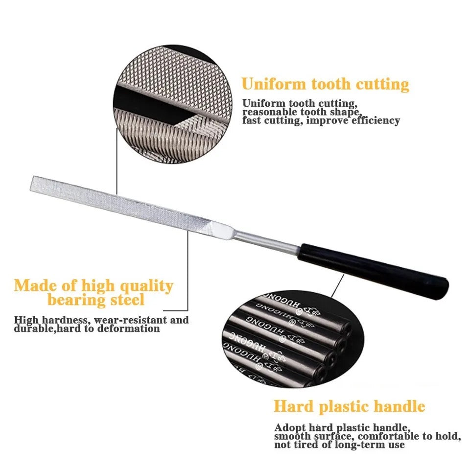 10pcs Mini Needle File 140mm DIY Wood Rasp For Metal Glass Stone Jewelry Polished Small Steel File Handy Tools