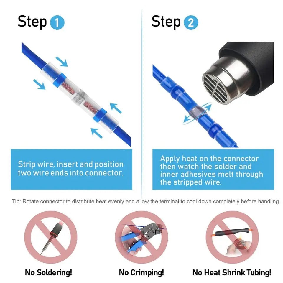 300pcs Box Solder Sealed Wire Connectors Heat Shrink Solder Kit