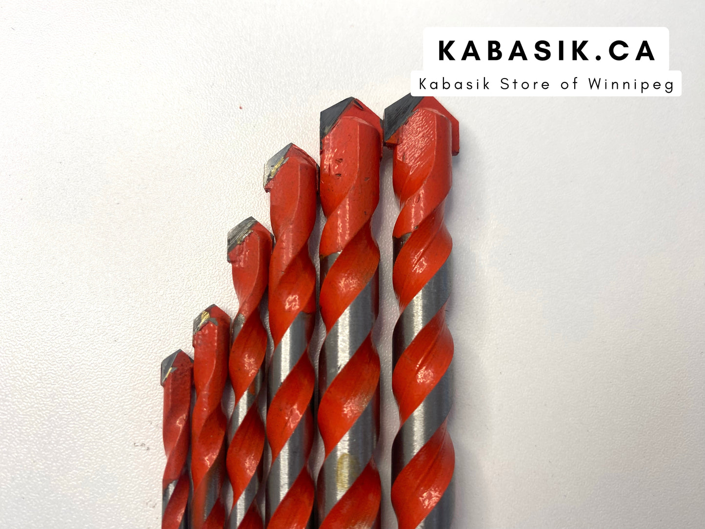 6pcs Triangle Drill Bits Set for  Ceramic Tile Concrete Brick Wood Glass 3-4-5-6-8-10-12mm