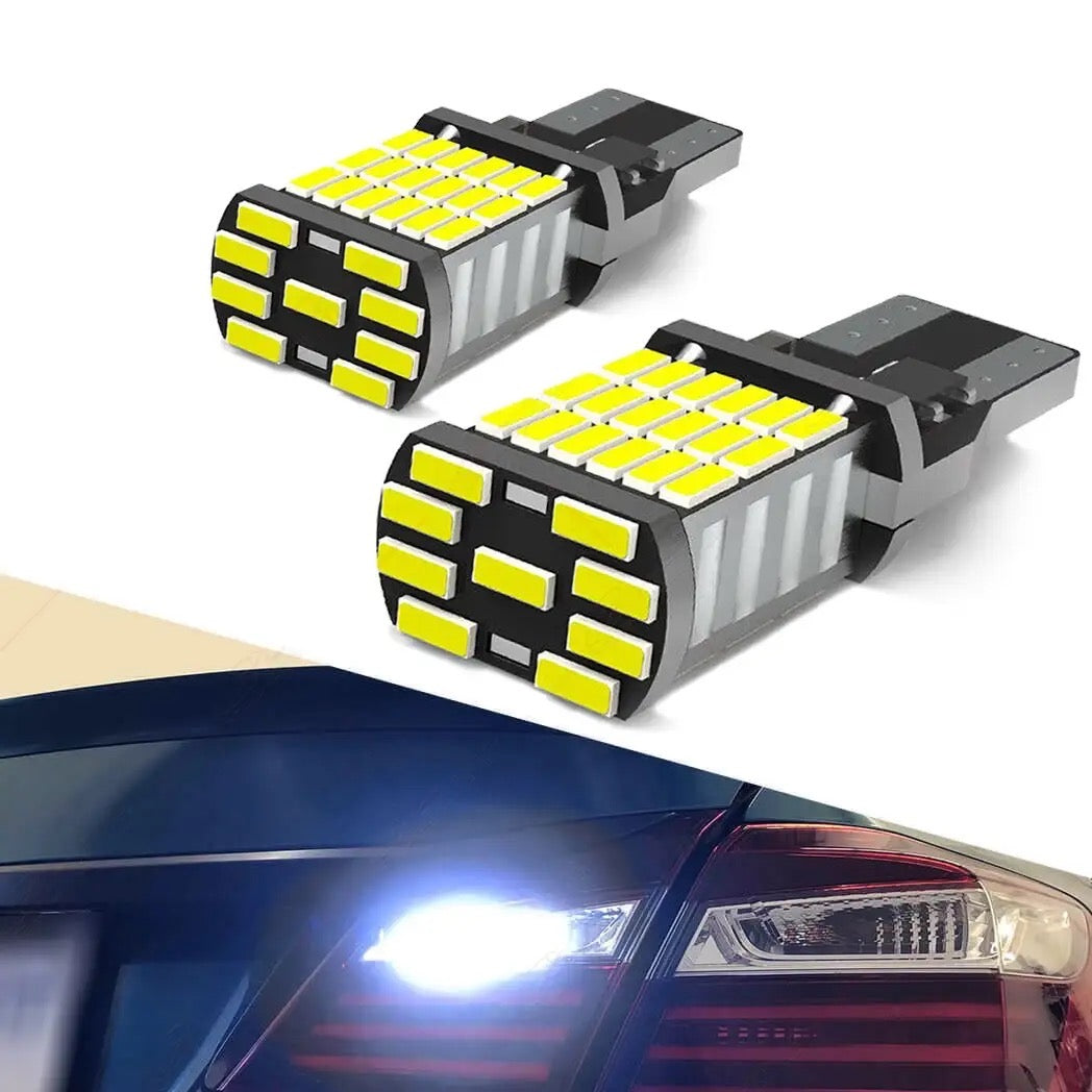 2pcs/set Signal Lamp T15 Led Super Bright W16W Led Bulbs 912 921 For Reverse Lamp Backup Parking Light 12V White