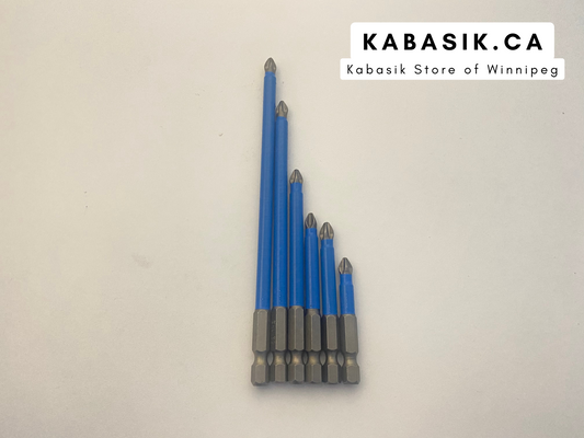 6pcs 50mm-150mm PH2 Phillips Head Screwdriver Drill Bits Set Hex Shank Magnetic Non Slip